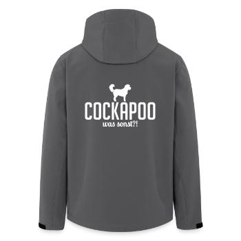 Cockapoo what else dog saying dogs Wilsigns - Men’s Recycled Softshell Jacket by Stanley/Stella - anthracite - Back - AI Model Male 185 light (185cm)