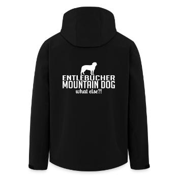 Entlebucher Mountain Dog quoi d’autre Hundespruch - Veste softshell homme en polyester recyclé Stanley/Stella - noir - Dos - AI Model Male 185 light (185cm)