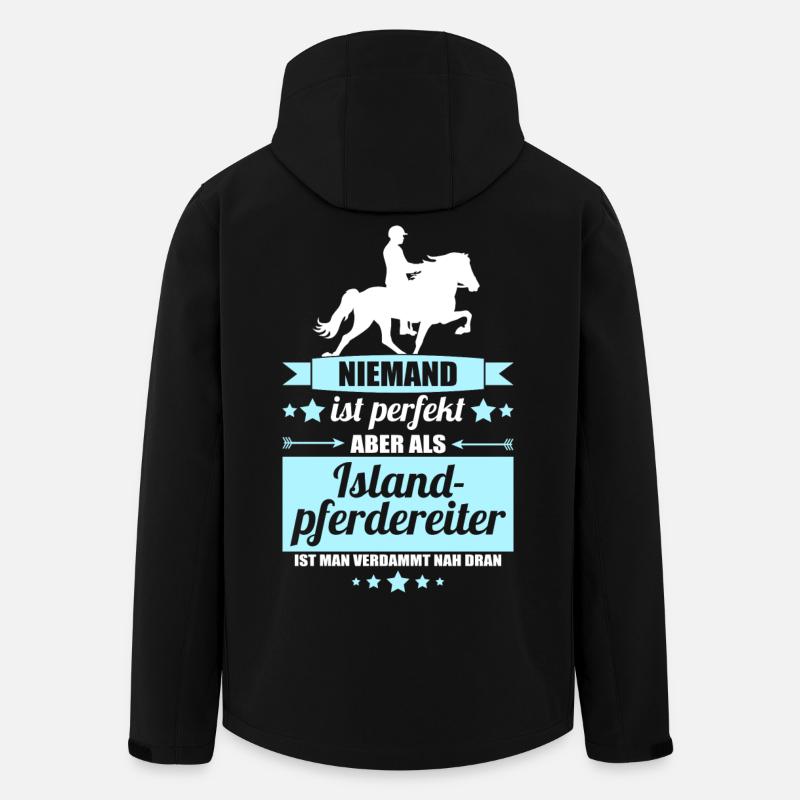 Islandpferdereiter - Recycelte Männer Softshell-Jacke von Stanley/Stella - Schwarz