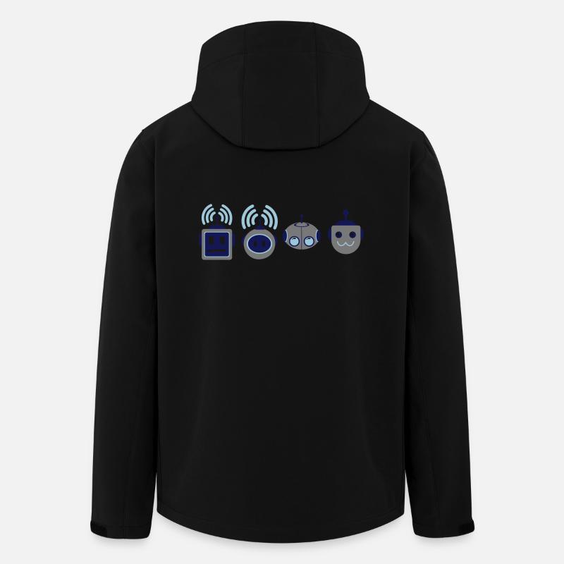 Die Roboter Geeks - Recycelte Männer Softshell-Jacke von Stanley/Stella - Schwarz