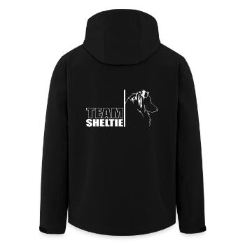 TEAM Sheltie Dog Dog Shetland Sheepdog Wilsigns - Men’s Recycled Softshell Jacket by Stanley/Stella - black - Back - AI Model Male 185 light (185cm)