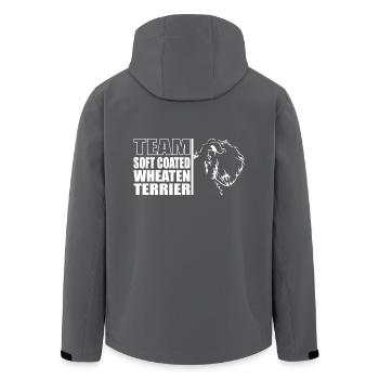 TEAM Soft Coated Wheaten Terrier Hunde Wilsigns - Recycelte Männer Softshell-Jacke von Stanley/Stella - Schwarz - Hinten - AI Model Male 185 light (185cm)