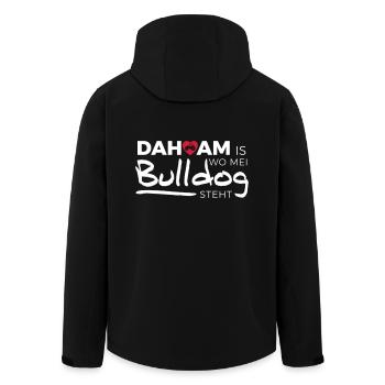 Dahoam is wo mei Bulldog steht - Recycelte Männer Softshell-Jacke von Stanley/Stella - Schwarz - Hinten - AI Model Male 185 light (185cm)