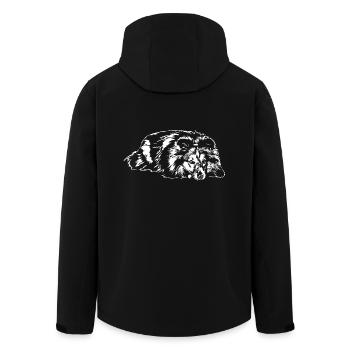 SHETLAND SHEEPDOG SHELTIE Hunde Portrait Wilsigns - Recycelte Männer Softshell-Jacke von Stanley/Stella - Schwarz - Hinten - AI Model Male 185 light (185cm)