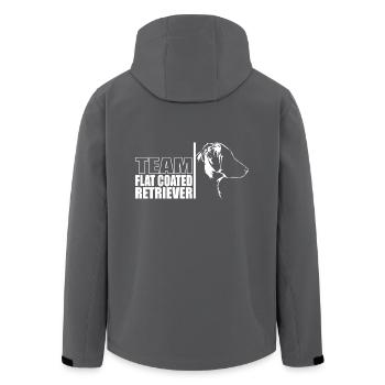 TEAM Flat Coated Retriever Hunde Hund Wilsigns - Recycelte Männer Softshell-Jacke von Stanley/Stella - Schwarz - Hinten - AI Model Male 185 light (185cm)