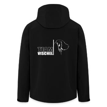 TEAM Vischel Wirehaired Dogs Vizsla Dog Wilsigns - Men’s Recycled Softshell Jacket by Stanley/Stella - black - Back - AI Model Male 185 light (185cm)