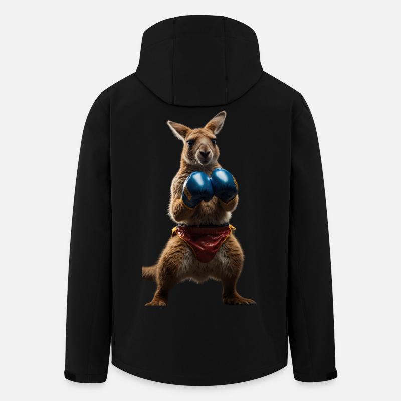 Boxing Kangaroo - Men’s Recycled Softshell Jacket by Stanley/Stella - black