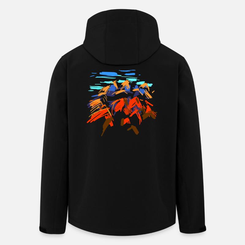 Berge - Recycelte Männer Softshell-Jacke von Stanley/Stella - Schwarz