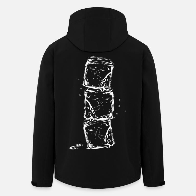 Glaçons et gouttes d'eau - Veste softshell homme en polyester recyclé Stanley/Stella - noir