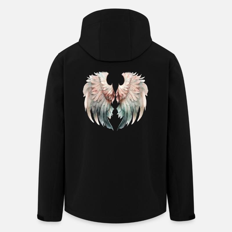 Pastel Wings Sweet Flight - Men’s Recycled Softshell Jacket by Stanley/Stella - black