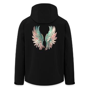Ätherische Pastellflügel - Recycelte Männer Softshell-Jacke von Stanley/Stella - Schwarz - Hinten - AI Model Male 185 light (185cm)