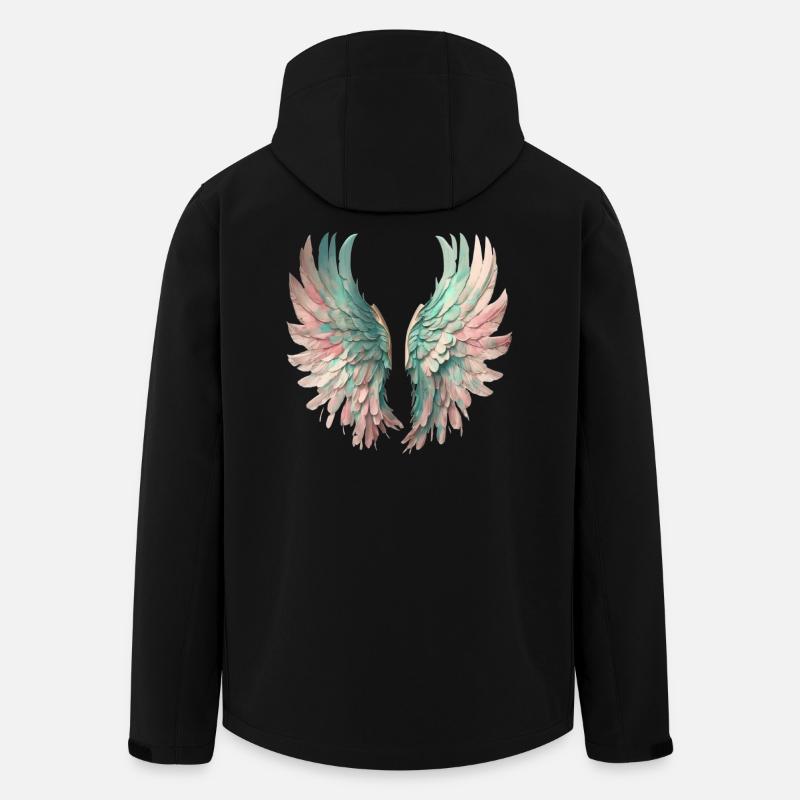 Ailes pastel éthérées - Veste softshell homme en polyester recyclé Stanley/Stella - noir