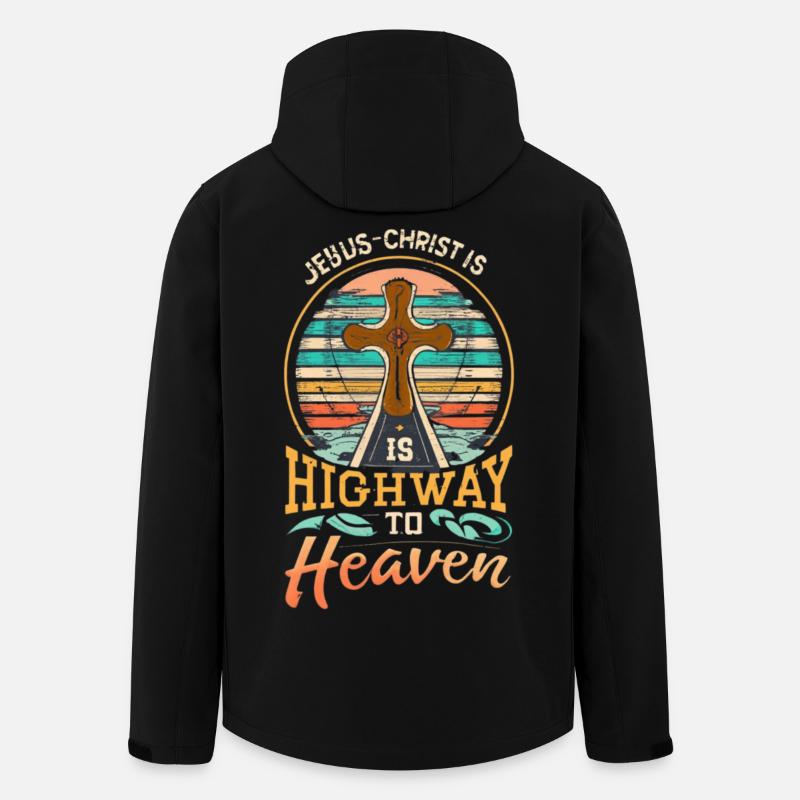 Highway to Heaven Cross - Recycelte Männer Softshell-Jacke von Stanley/Stella - Schwarz