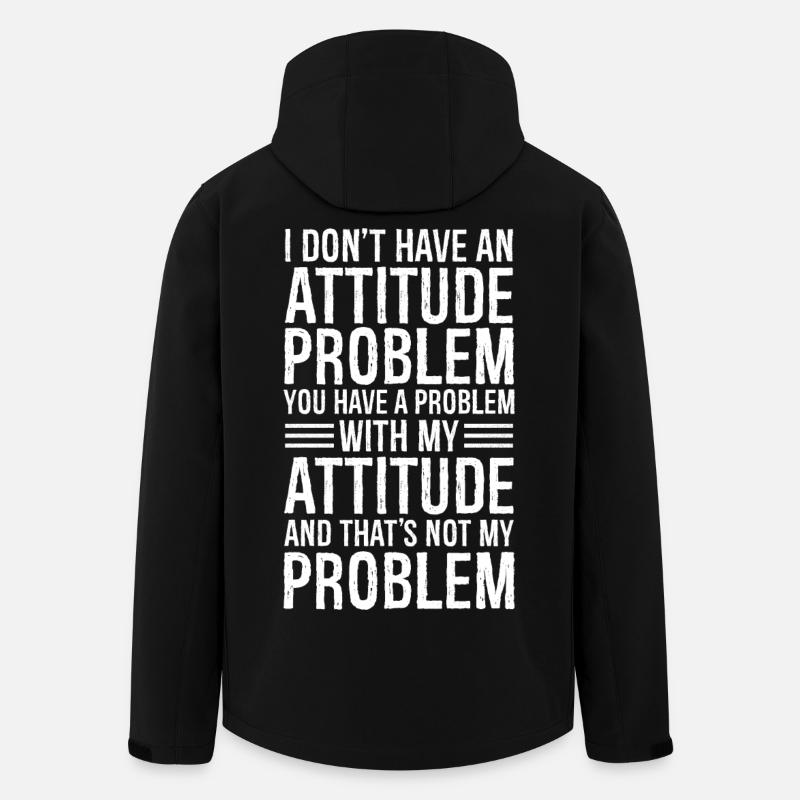 Je n’ai pas de problème d’attitude - Veste softshell homme en polyester recyclé Stanley/Stella - noir