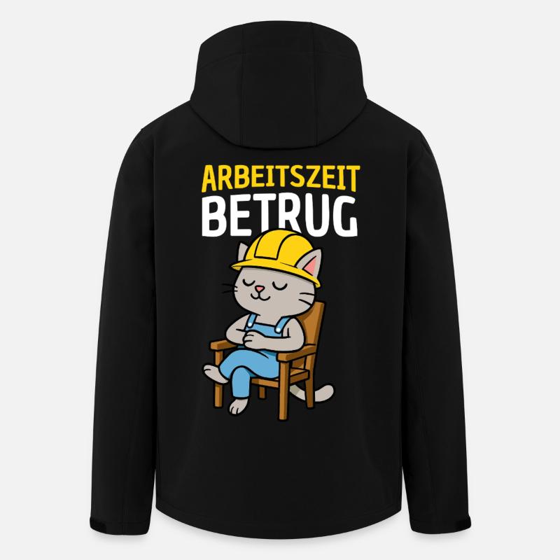 Arbeitszeitbetrug Katze - Recycelte Männer Softshell-Jacke von Stanley/Stella - Schwarz