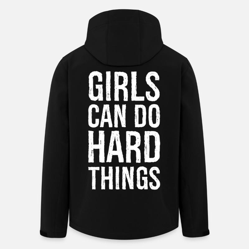 girls can do hard things - Men’s Recycled Softshell Jacket by Stanley/Stella - black