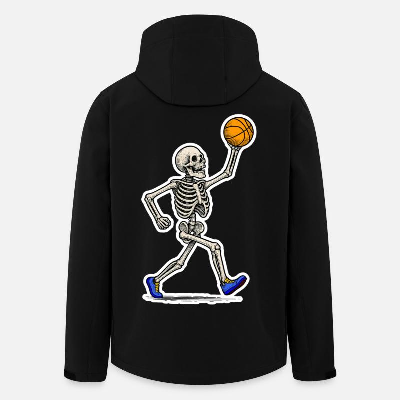 Basketball Skeleton Slam - Recycelte Männer Softshell-Jacke von Stanley/Stella - Schwarz