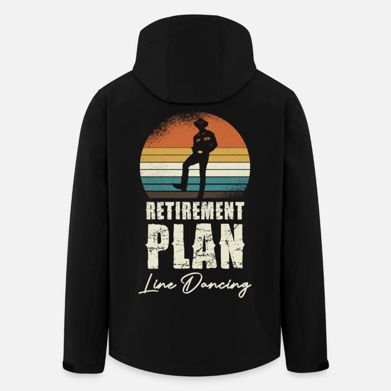 Retirement Line Dance Sunset - Men’s Recycled Softshell Jacket by Stanley/Stella - black