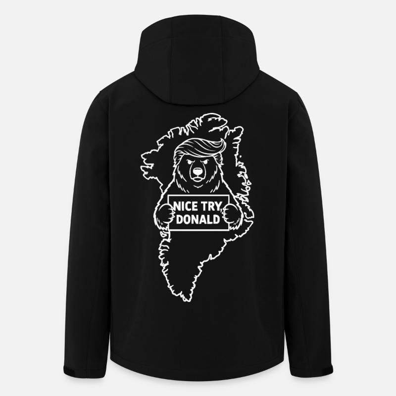 Grönland: Netter Versuch, Donald - Recycelte Männer Softshell-Jacke von Stanley/Stella - Schwarz