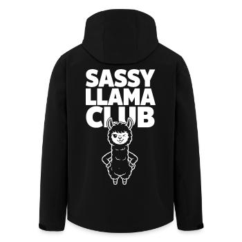 Club de Lama Sassy Lama Lama coquin - Veste softshell homme en polyester recyclé Stanley/Stella - noir - Dos - AI Model Male 185 light (185cm)