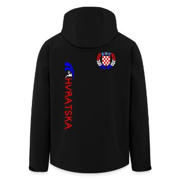 Croatie Football - Veste softshell homme en polyester recyclé Stanley/Stella - noir - Dos - AI Model Male 185 light (185cm)