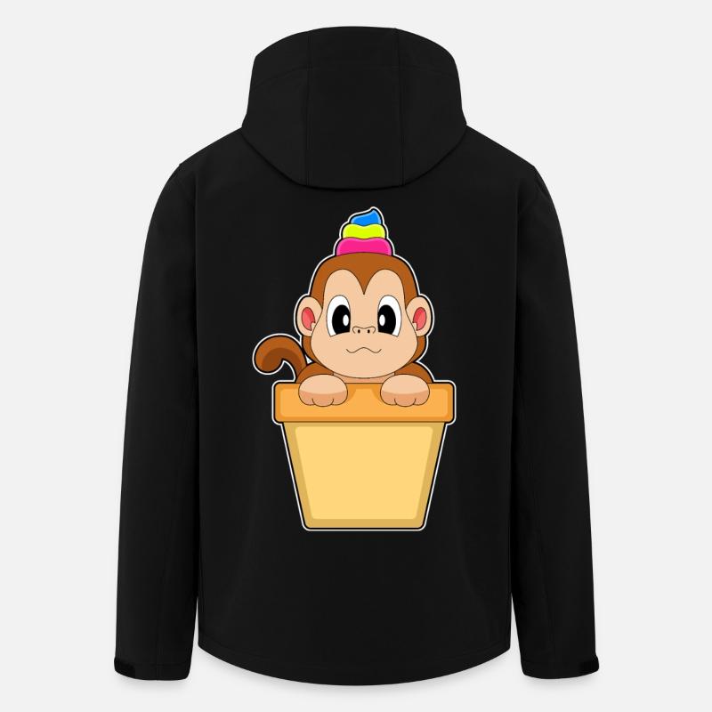Monkey Cream Sundae - Men’s Recycled Softshell Jacket by Stanley/Stella - black