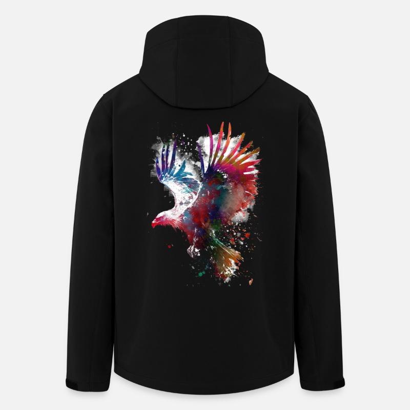 Vogeladler - Recycelte Männer Softshell-Jacke von Stanley/Stella - Schwarz