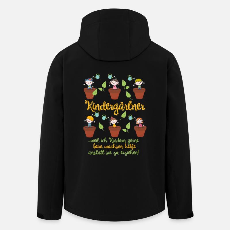 Kindergärtner - Recycelte Männer Softshell-Jacke von Stanley/Stella - Schwarz