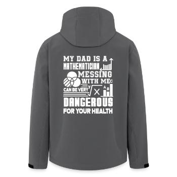 Mathematician My Dad Is A Mathematician - Men’s Recycled Softshell Jacket by Stanley/Stella - black - Back - AI Model Male 185 light (185cm)