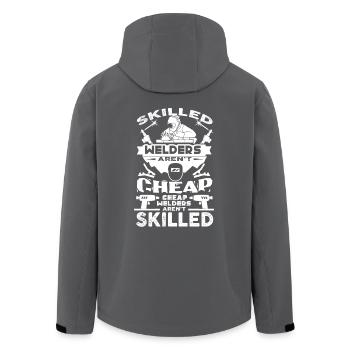 Welder Skilled Welders Are Not Cheap - Men’s Recycled Softshell Jacket by Stanley/Stella - black - Back - AI Model Male 185 light (185cm)