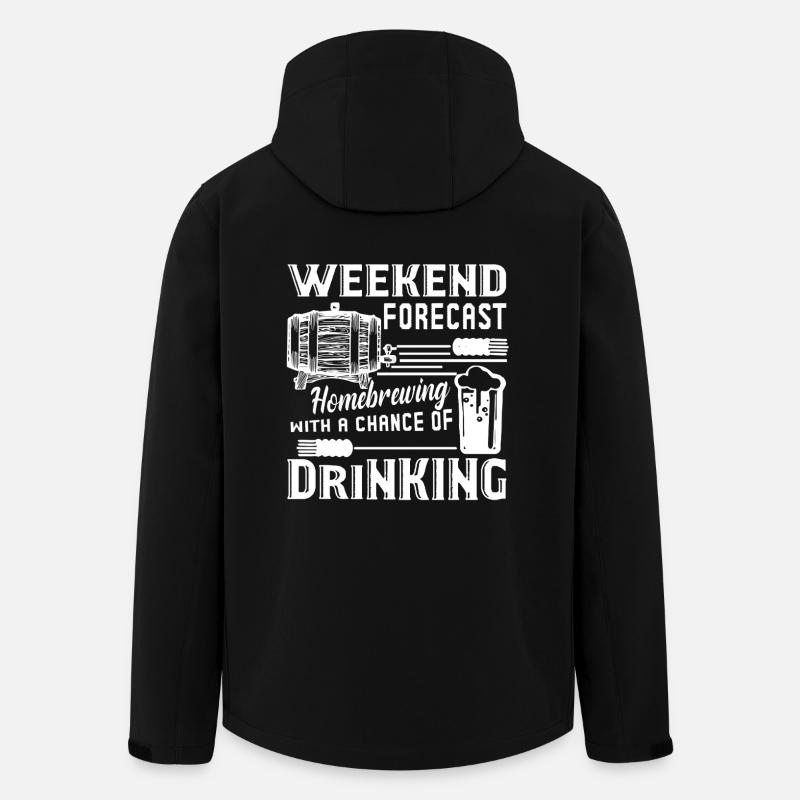 Homebrewing Weekend Forecast - Men’s Recycled Softshell Jacket by Stanley/Stella - black