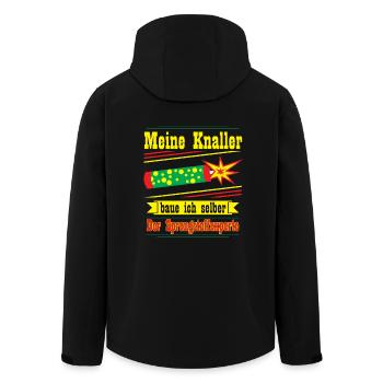 Sprengstoffexperte, silvester - Recycelte Männer Softshell-Jacke von Stanley/Stella - Schwarz - Hinten - AI Model Male 185 light (185cm)
