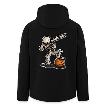 Skelett Dabbing Dab Basketball Halloween Geschenk - Recycelte Männer Softshell-Jacke von Stanley/Stella - Schwarz - Hinten - AI Model Male 185 light (185cm)