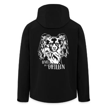 Aimé par un chien Papillon disant chien Wilsigns - Veste softshell homme en polyester recyclé Stanley/Stella - noir - Dos - AI Model Male 185 light (185cm)