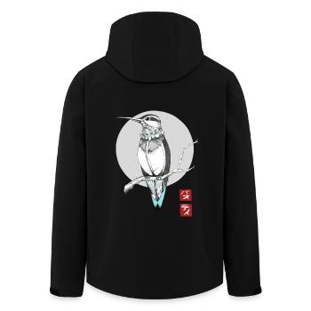 Eisvogel - Recycelte Männer Softshell-Jacke von Stanley/Stella - Schwarz - Hinten - AI Model Male 185 light (185cm)