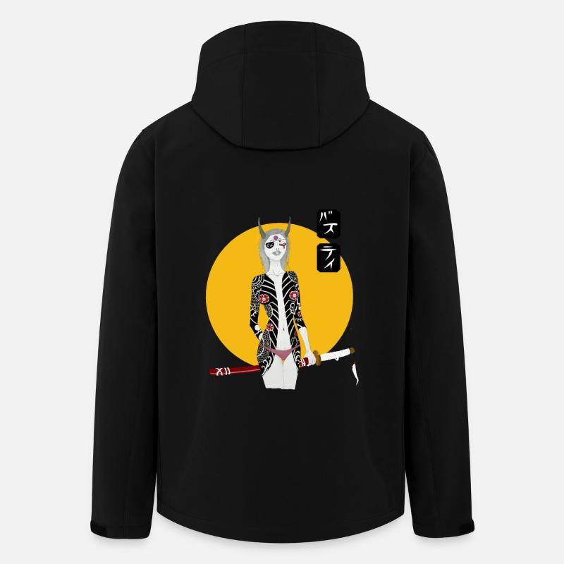 Oni Samurai - Recycelte Männer Softshell-Jacke von Stanley/Stella - Schwarz