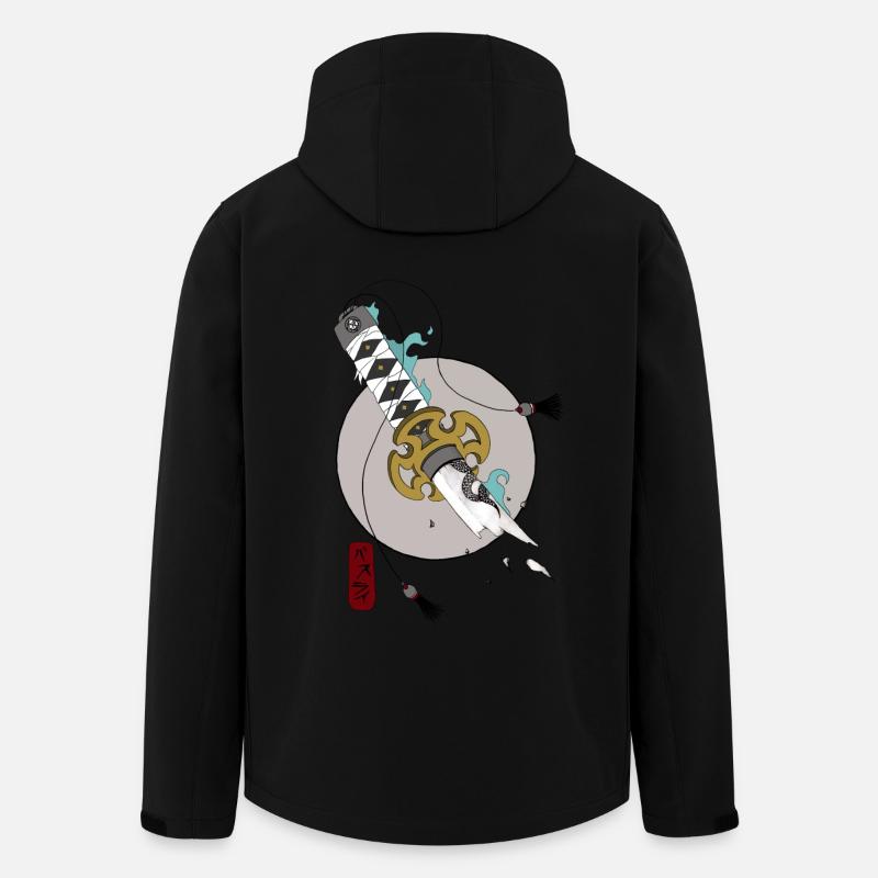 Samurai Katana - Recycelte Männer Softshell-Jacke von Stanley/Stella - Schwarz