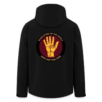 Shoplifters unite! - Men’s Recycled Softshell Jacket by Stanley/Stella - black - Back - AI Model Male 185 light (185cm)