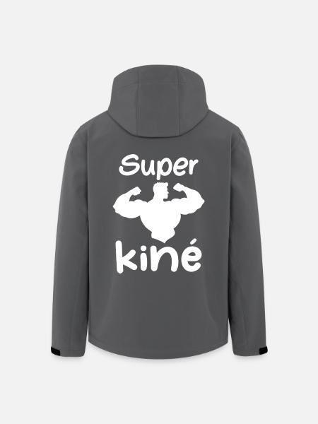 Super kiné - Veste softshell homme en polyester recyclé Stanley/Stella - noir