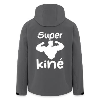 Super kiné - Veste softshell homme en polyester recyclé Stanley/Stella - charbon - Dos - AI Model Male 185 light (185cm)