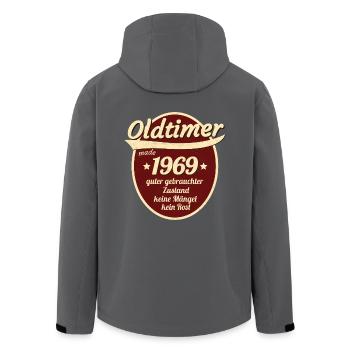 1969 - Recycelte Männer Softshell-Jacke von Stanley/Stella - Schwarz - Hinten - AI Model Male 185 light (185cm)