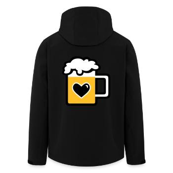 Litres de bière - Veste softshell homme en polyester recyclé Stanley/Stella - noir - Dos - AI Model Male 185 light (185cm)
