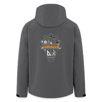 Croyez-moi, je suis un ingénieur - shirt avec des outils - Veste softshell homme en polyester recyclé Stanley/Stella - noir - Dos - AI Model Male 185 light (185cm)