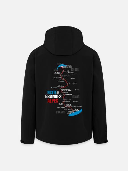 Die Strecke der Route des Grandes Alpes (b) - Recycelte Männer Softshell-Jacke von Stanley/Stella - Schwarz