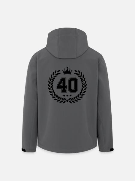 wappen 40 - Recycelte Männer Softshell-Jacke von Stanley/Stella - Schwarz