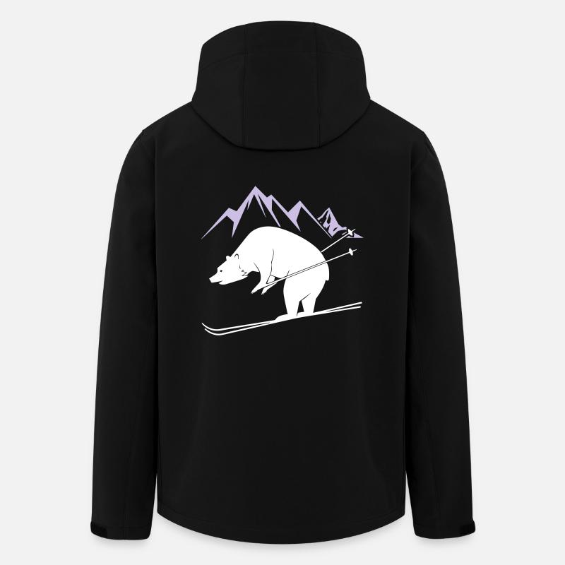 Snowboard Bear - Men’s Recycled Softshell Jacket by Stanley/Stella - black