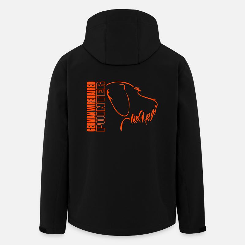 GERMAN WIREHAIRED POINTER PROFIL - Recycelte Männer Softshell-Jacke Discoverer von Stanley/Stella - Schwarz