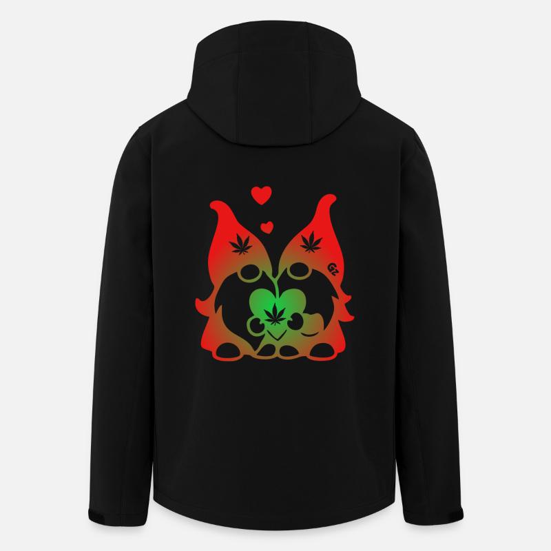 Kifferzwerge mit Hanf-Herz - Recycelte Männer Softshell-Jacke von Stanley/Stella - Schwarz