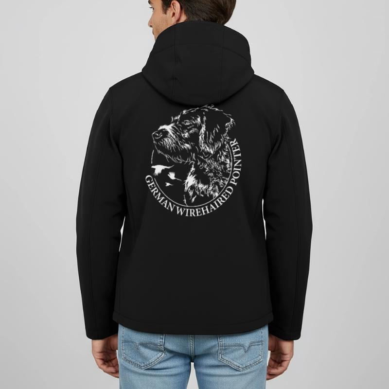 German Wirehaired Pointer Jagdhunde Wilsigns Recycelte Männer Softshell-Jacke von Stanley/Stella