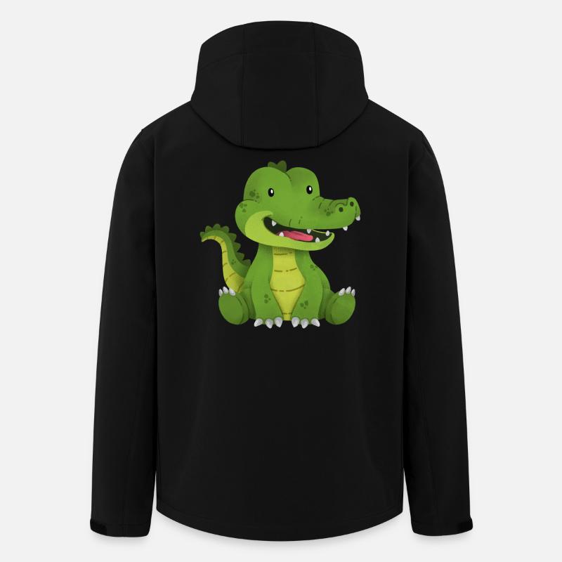 Krokodil - Recycelte Männer Softshell-Jacke von Stanley/Stella - Schwarz